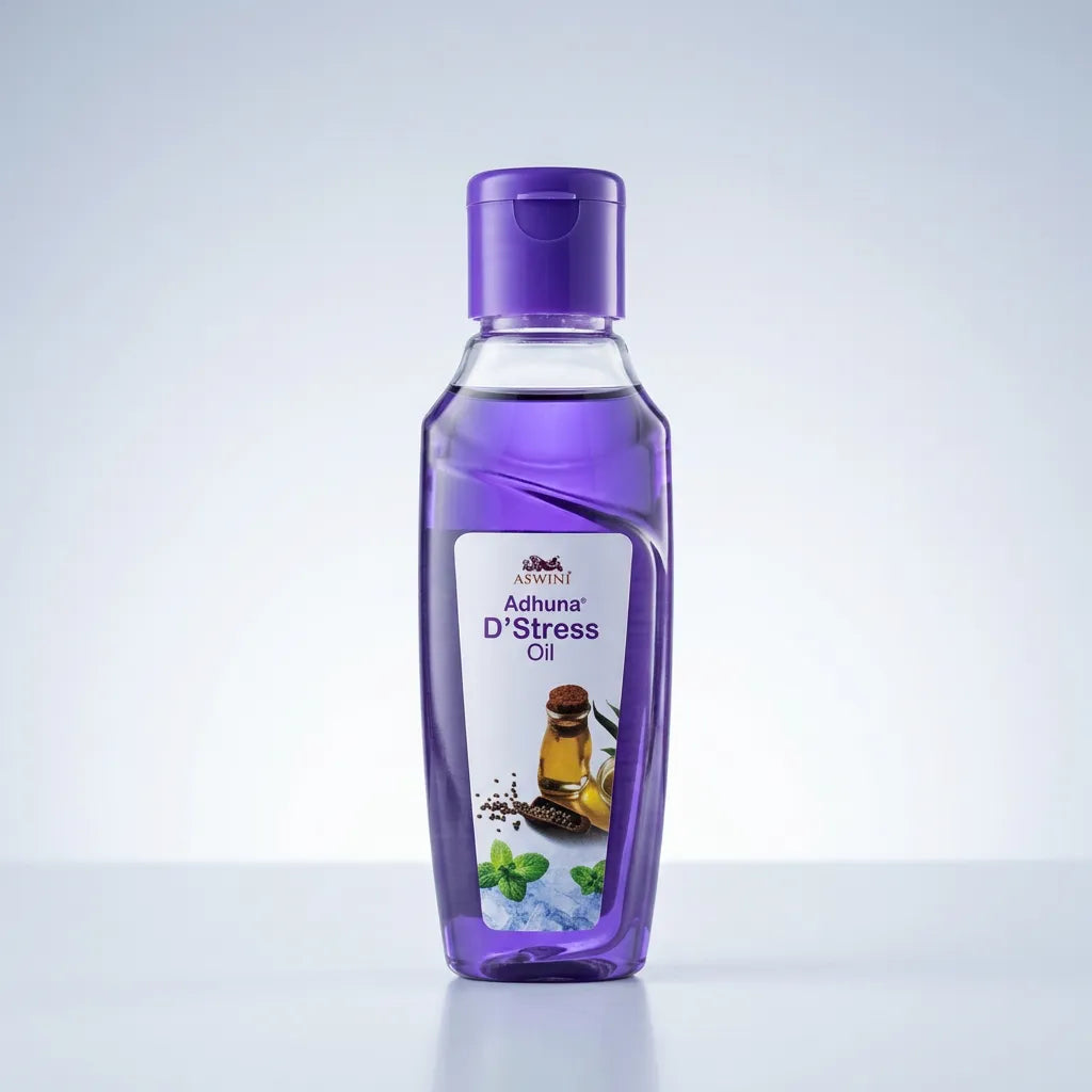 Aswini Adhuna D'Stress Oil | Cooling Ayurvedic Relaxation & Sleep Oil