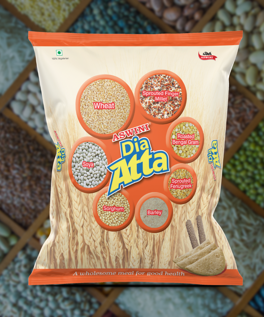 Aswini Dia Multigrain Atta -Diabetic Friendly Flour with 7 Wholesome Grains