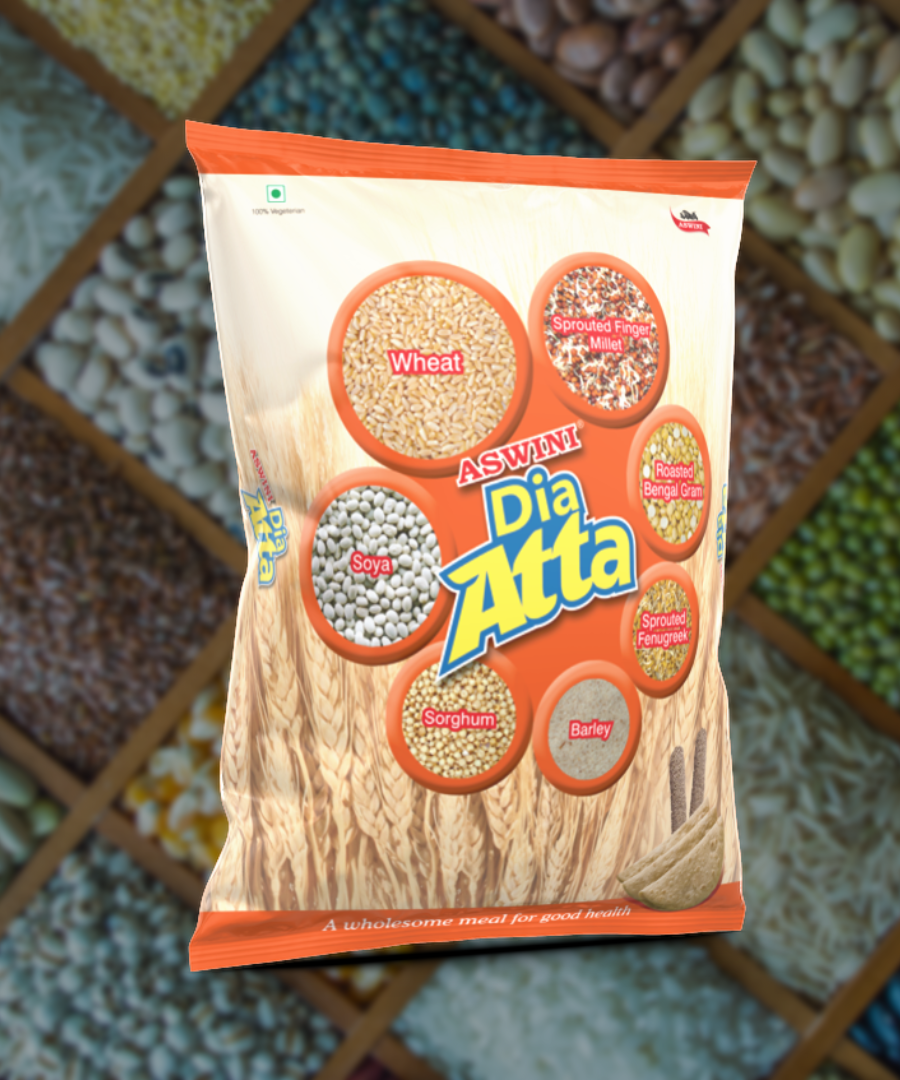 Aswini Dia Multigrain Atta -Diabetic Friendly Flour with 7 Wholesome Grains