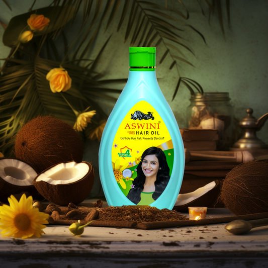 Aswini Homeo Hair Oil - Stops Hair Fall & Dandruff