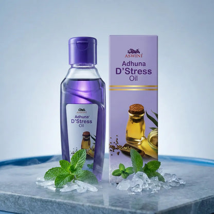 Aswini Adhuna D'Stress Oil | Cooling Ayurvedic Relaxation & Sleep Oil