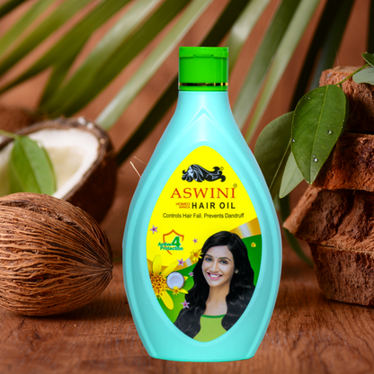 Aswini Homeo Hair Oil - Stops Hair Fall & Dandruff